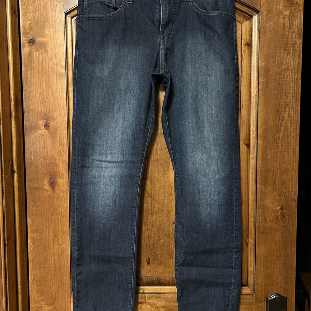 Travis Mathew Blue Slim Straight Jeans with Stretch
